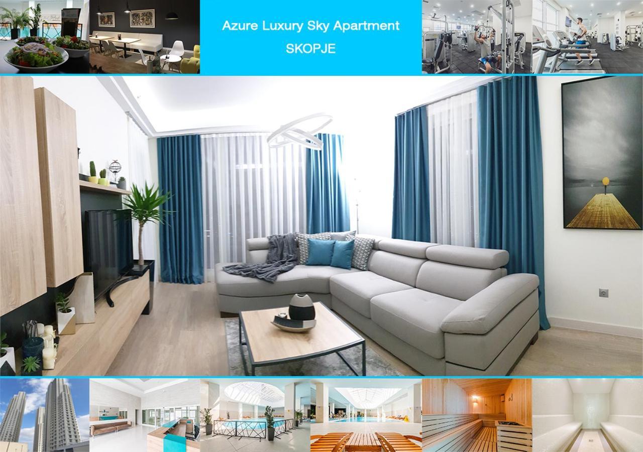 Azure Luxury Sky Apartment Szkopje Kültér fotó